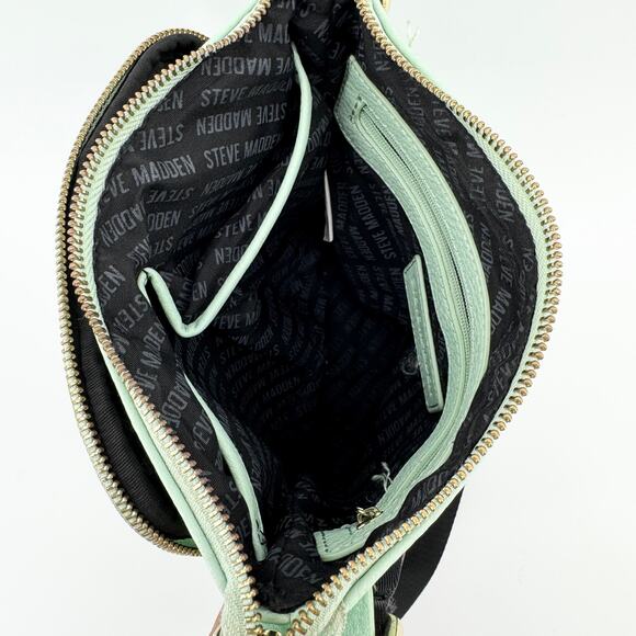 Steve Madden Cross Body Purse Mint Green Faux Leather Handbag Adjustable Strap - Picture 5 of 8